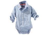 Carter s OshKosh B gosh Baby Clothing Outfit Boys Horizontal Stripe Button Front Bodysuit Blue 24M