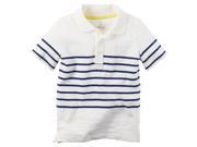 Carters Baby Clothing Outfit Boys Striped Jersey Polo White 9M