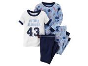 Carters Baby Clothing Outfit Boys 4 Piece Snug Fit Cotton PJs Future Slugger Blue 9M