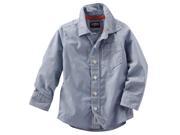 Carter s OshKosh B gosh Little Boys Horizontal Stripe Button Front Shirt Blue 2T