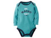 Carters Baby Clothing Outfit Boys Macho Man Bodysuit Blue 9M