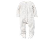 Carters Unisex Baby Clothing Outfit Cotton Snap Up Sleep Play Bear White 6M