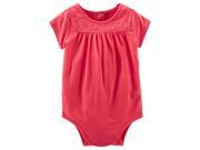 Carter s OshKosh B gosh Baby Clothing Outfit Girls Eyelet Lace Bodysuit Red 18M