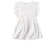 Carters Geo Lace Dress White 4T