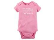 Carters Baby Clothing Outfit Girls Cute Like Auntie Bodysuit Pink NB