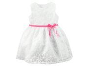 Carters Baby Clothing Outfit Girls Embroidered Lace Dress White NB