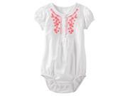Carter s OshKosh Baby Clothing Outfit Girls Embroidered Poplin Bodysuit White 6M