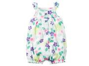 Carters Baby Clothing Outfit Girls Snap Front Printed Romper Floral White 18M