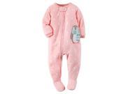 Carters Baby Clothing Outfit Girls 1 Piece Fleece PJs Penguin Dot Pink 18M