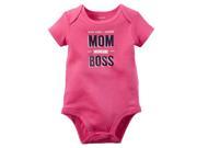 Carters Baby Clothing Outfit Girls Mom s The Boss Bodysuit Pink NB