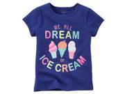 Carters Baby Clothing Outfit Girls Ice Cream Dream Tee Blue 24M