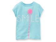 Carters Baby Clothing Outfit Girls Smile Palm Tree Tee Blue 6M