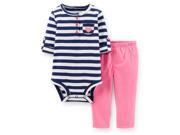 Carter s Baby Clothing Outfit Girls 2 Piece Striped Layette Set Pink 24 Months