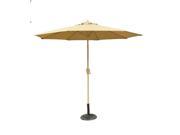 9 ft Taupe Aluminum Patio Market Umbrella with Crank and Tilt