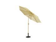 9 ft Natural Shade Aluminum Patio Market Umbrella with Crank and Tilt