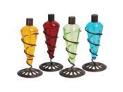 4 Pack 11 in Assorted Color Table Top Torch Burning Citronella Lamp Oil
