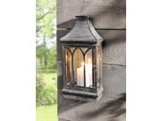 Wall Mount Mirror Candle Lantern Clear Glass