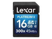 Lexar Premium II 16GB Secure Digital High Capacity SDHC Flash Card Model LSD16GBBEU300