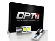 4 Pack OPT7® Advanced Bright LEDs T10 194 168 Flat 2 SMD Blue Light Car Interior