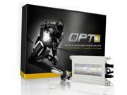 OPT7® Bolt Slim AC 55w Motorcycle HID Kit H4 Hi Lo 3000K Amber Yellow Xenon Single Headlight