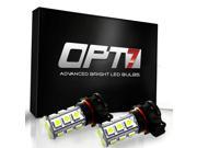 OPT7® H16 Advanced Bright 27 SMD LED Fog Light Bulbs 6000K Cool White Direct Replacement