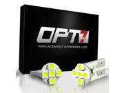 4 Pack OPT7® Advanced Bright LEDs T10 194 168 T Shape 5 SMD White Light Car Interior