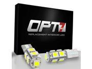 4 Pack OPT7® Advanced Bright LEDs T10 194 168 Torch 9 SMD Red Light Car Interior