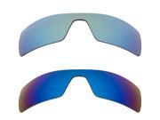 New SEEK Polarized Replacement Lenses for Oakley OIL RIG Blue Green Mirror SALE