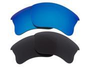 New SEEK Replacement Lenses for Oakley HALF JACKET 2.0 Grey Blue Mirror ON SALE