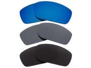 New SEEK Polarized Replacement Lenses Oakley FIVES SQUARED Blue Silver Black
