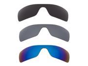 New SEEK Polarized Replacement Lenses for Oakley BATWOLF Blue Silver Grey SALE
