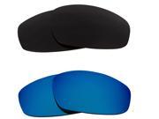 New SEEK Replacement Lenses for Oakley SPLIT JACKET Black Blue Mirror ON SALE