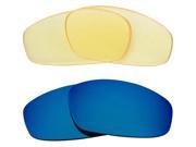 New SEEK Replacement Lenses for Oakley WIND JACKET HI Yellow Blue Mirror ON SALE