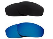 New SEEK Polarized Replacement Lenses for Oakley WIND JACKET Grey Blue Mirror