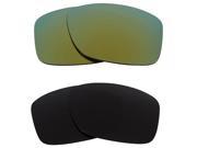 New SEEK Replacement Lenses for Oakley JUPITER SQUARED Black Green Mirror SALE