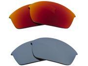 New SEEK Replacement Lenses for Oakley Sunglasses FLAK JACKET Red Silver Mirror