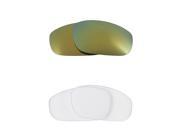 New SEEK Replacement Lenses for Oakley FIVES 2009 Clear Green Mirror ON SALE