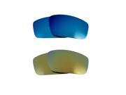 New SEEK Replacement Lenses for Oakley SQUARE WIRE 2006 Blue Green Mirror SALE