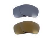New SEEK Polarized Replacement Lenses for Oakley SIDEWAYS Gold Silver Mirror