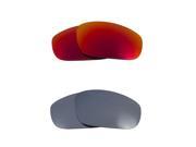 New SEEK Polarized Replacement Lenses for Oakley FIVES 2009 Silver Mirror Red