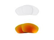 New SEEK Replacement Lenses Oakley STRAIGHT JACKET Clear Yellow Mirror ON SALE