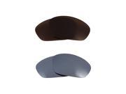 New SEEK Replacement Lenses Oakley STRAIGHT JACKET Brown Silver Mirror ON SALE
