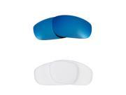 New SEEK Replacement Lenses for Oakley Sunglasses FIVES 4.0 Clear Blue Mirror