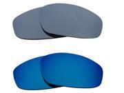 New SEEK Replacement Lenses for Oakley SPLIT JACKET Silver Mirror Blue ON SALE