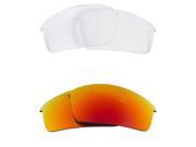 New SEEK Replacement Lenses for Oakley Sunglasses BOTTLECAP Clear Red Mirror