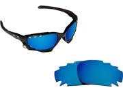 New SEEK Replacement Lenses for Oakley VENTED RACING JACKET Blue Mirror ON SALE