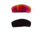 New SEEK Polarized Replacement Lenses for Oakley MONSTER PUP Black Red Mirror