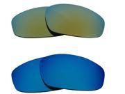 New SEEK Polarized Replacement Lenses for Oakley SPLIT JACKET Blue Green Mirror