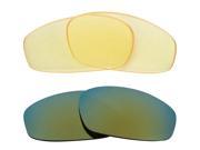 New SEEK Replacement Lenses for Oakley SPLIT JACKET Amber Green Mirror ON SALE