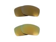 SEEK Polarized Replacement Lenses for Oakley FIVES SQUARED Green Gold Mirror